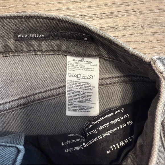 Banana Republic High-Rise Slim Button Fly Gray Jeans Sz 28 Minimalist Dark Denim - Picture 8 of 9